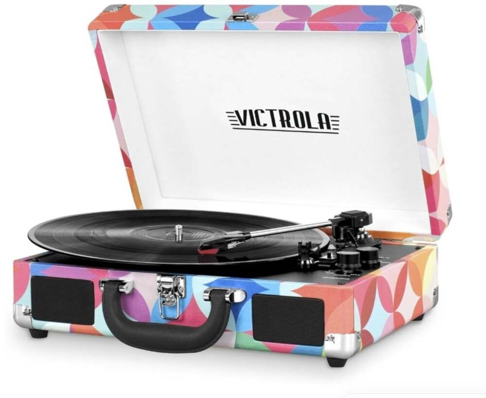 Victrola Journey Bluetooth Suitcase Record Player 3-Speed Speakers GEO NOB